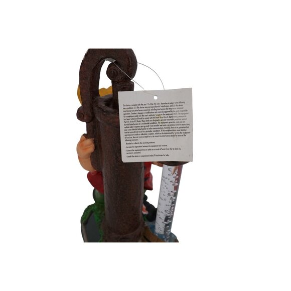 Garden Gnome with Solar Light & LED Water Pump – 10" Resin Statue, Broken/Damage - Picture 5 of 9